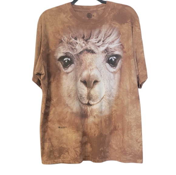 The Mountain Other - ONE DAY SALE!  The Mountain Brand Llama Face T-Shirt Size XL Brown